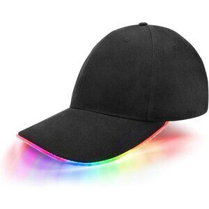 Unisex Multi Led Hat Light Up Baseball Cap Flash Glow Party Hat Rave Accessories